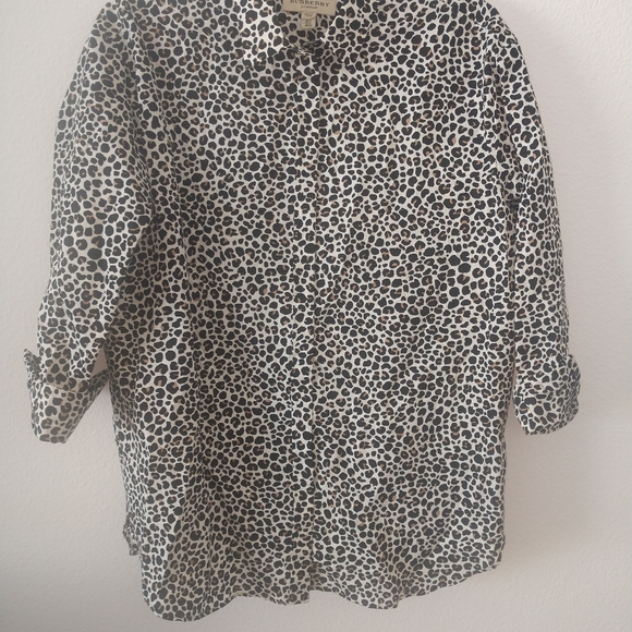 Burberry London Size 8 Animal Print Blouse - Picture 2 of 8